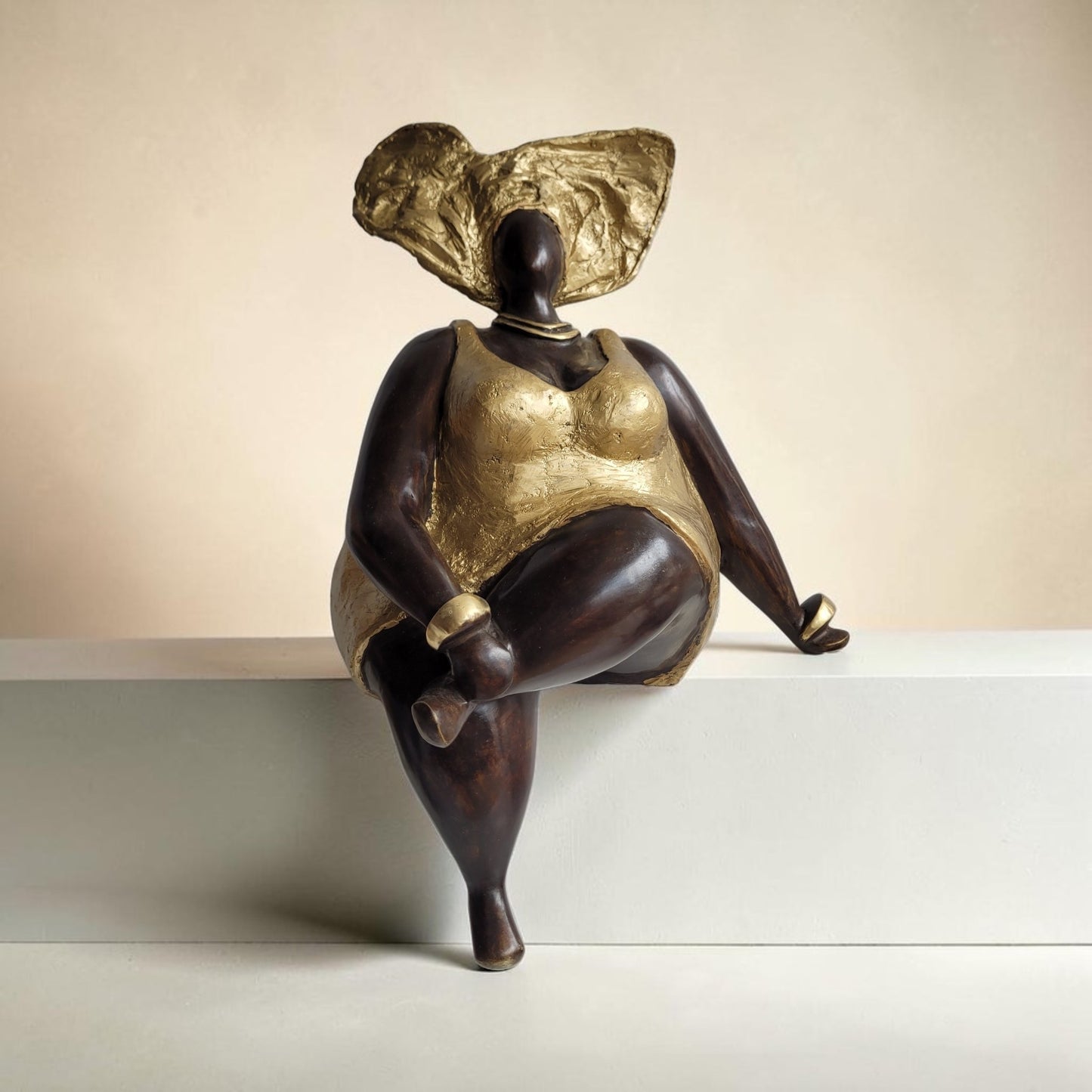 Bronze-Skulptur "Bobaraba Yolanda"  by Hamidou Ouedraogo | 14kg | Unikat
