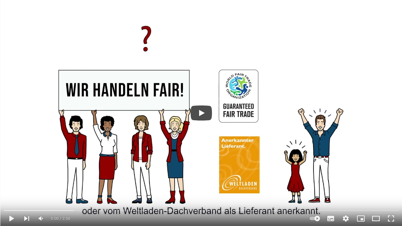 Video laden: Fair Trade kurz erklärt: Was ist ein Fair-Handels-Unternehmen?