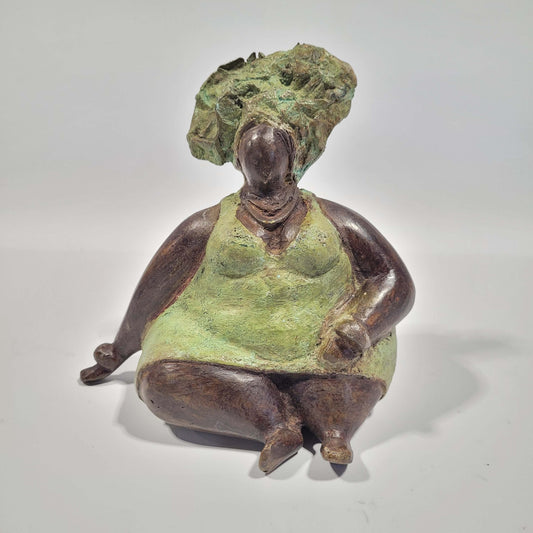 Bronze-Skulptur "Bobaraba Ida" by Hamidou | 16cm 1kg