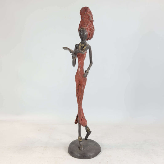 Bronze-Skulptur "Femme avec livre" by Issouf | 33-38 cm