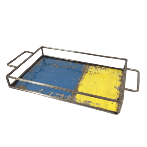 Upcycling Tablett aus recycelten Ölfässern | Größe M (39*25cm) | verschiedene Farben