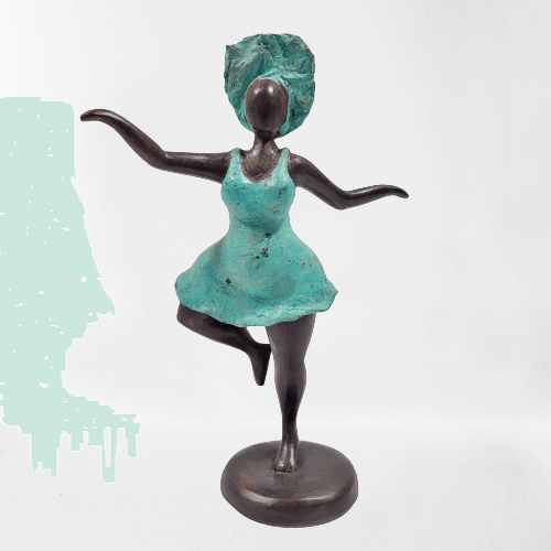 Bronze-Skulptur "Bobaraba danseuse" by Soré | 24cm 1kg