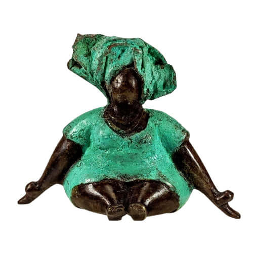 Bronze-Skulptur "Bobaraba Ilona" by Hamidou | 13cm 500g