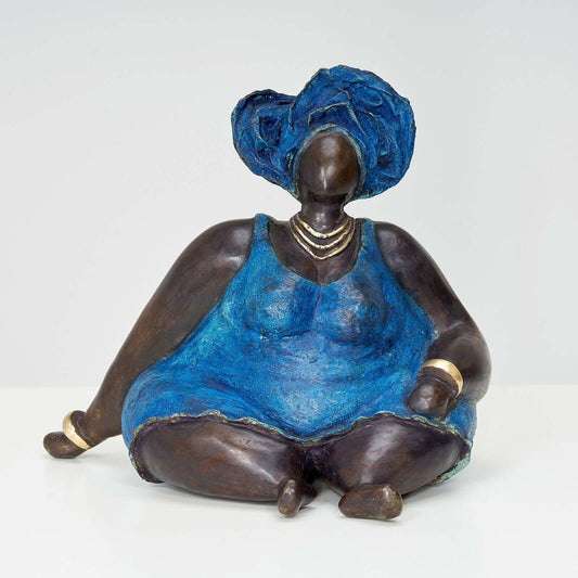 Bronze-Skulptur "Bobaraba Ida" by Hamidou Ouedraogo | XL 9 kg | Unikat
