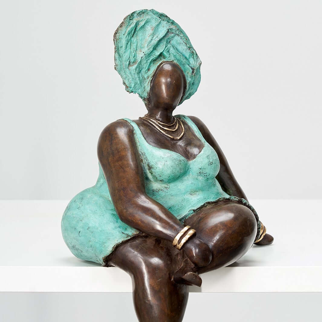 Bronze-Skulptur "Bobaraba Yolanda"  by Hamidou Ouedraogo | 9kg XL | Unikat