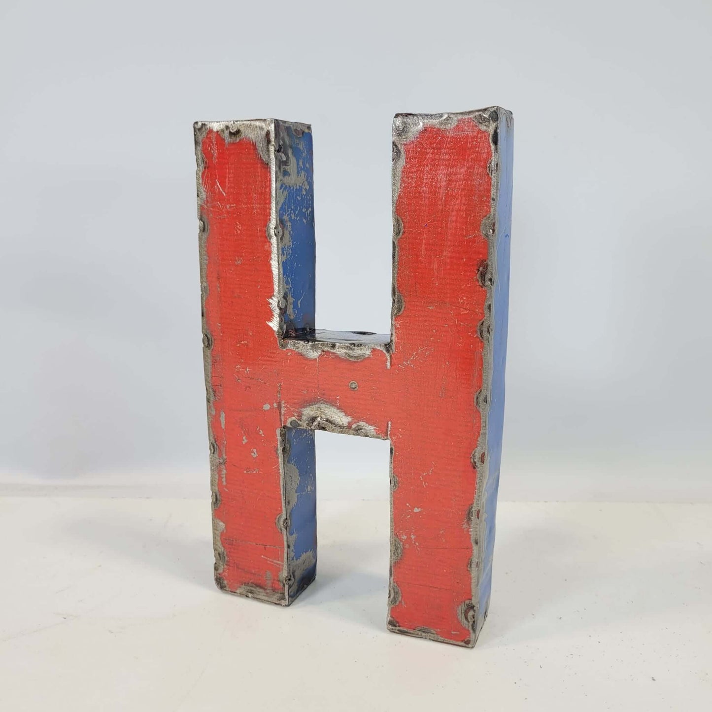 Buchstabe "H" aus recycelten Ölfässern | 22 oder 50 cm | verschiedene Farben