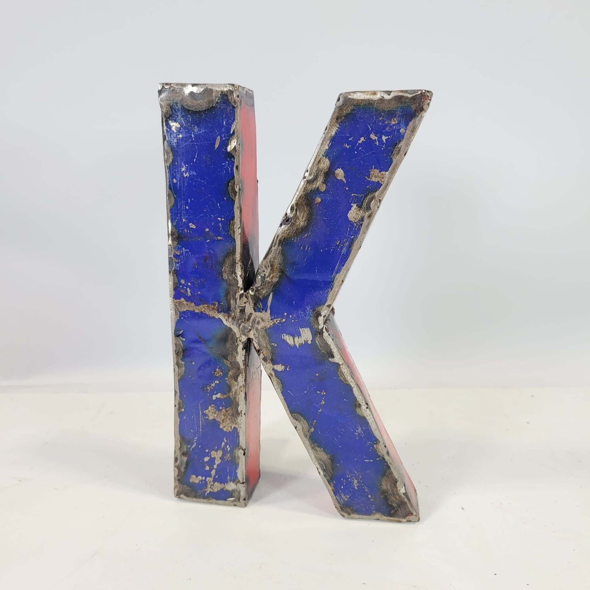 Buchstabe "K" aus recycelten Ölfässern | 22 oder 50 cm | verschiedene Farben