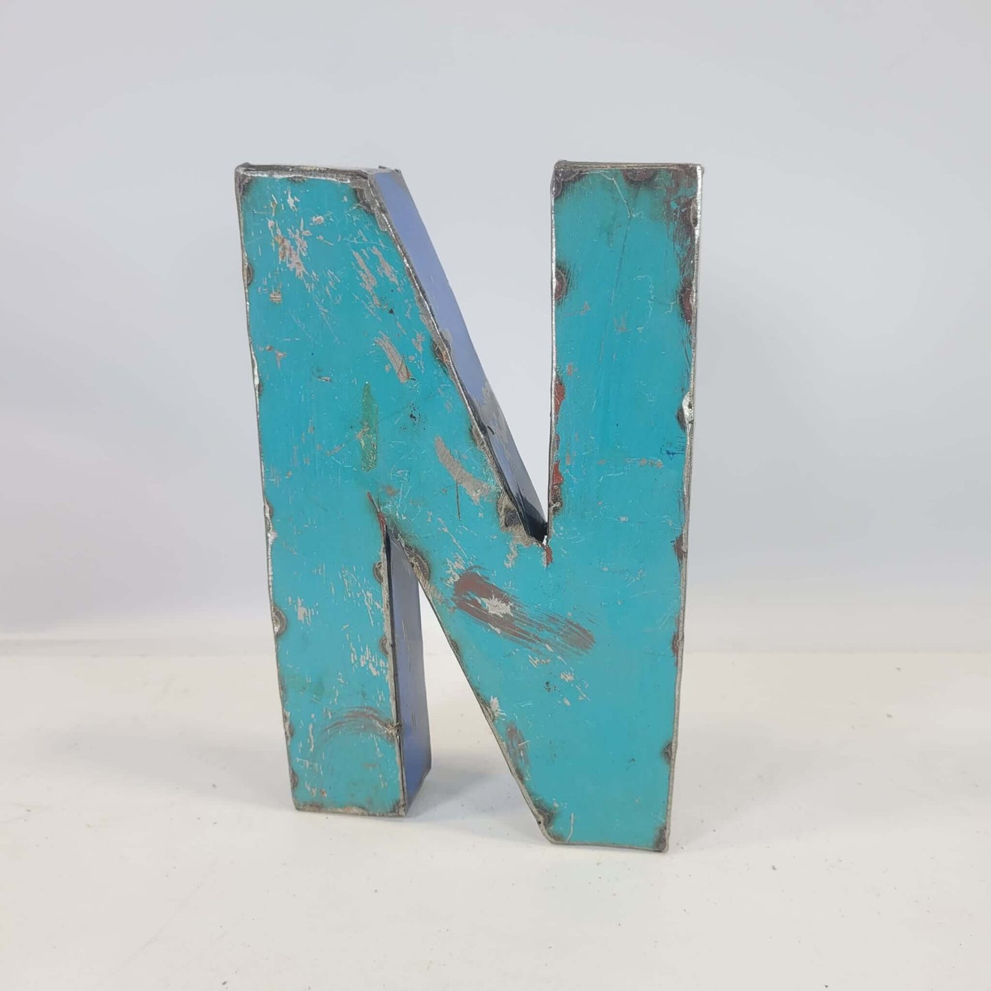 Buchstabe "N" aus recycelten Ölfässern | 22 oder 50 cm | verschiedene Farben