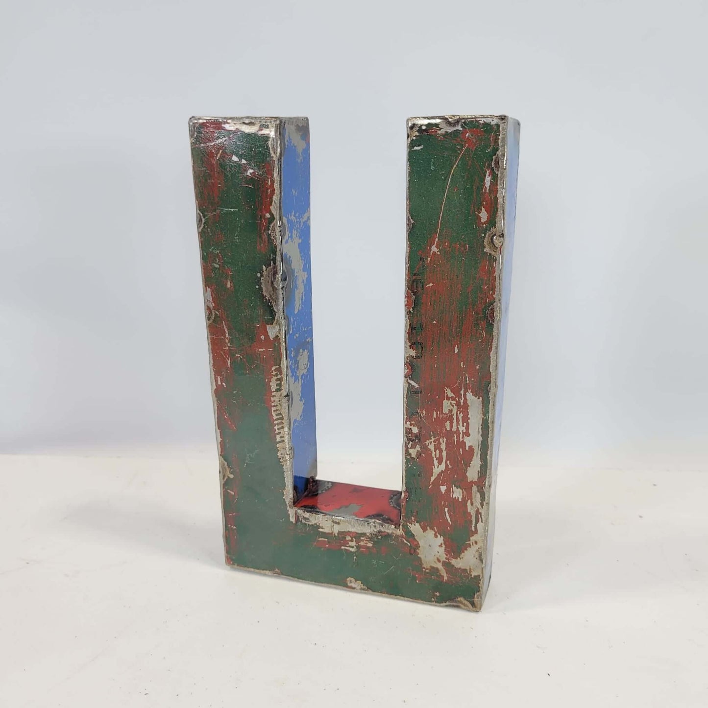 Buchstabe "U" aus recycelten Ölfässern | 22 oder 50 cm | verschiedene Farben