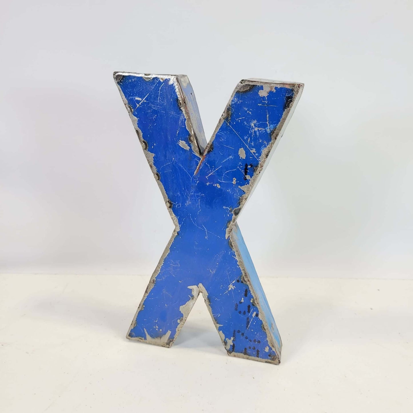 Buchstabe "X" aus recycelten Ölfässern | 22 oder 50 cm | verschiedene Farben