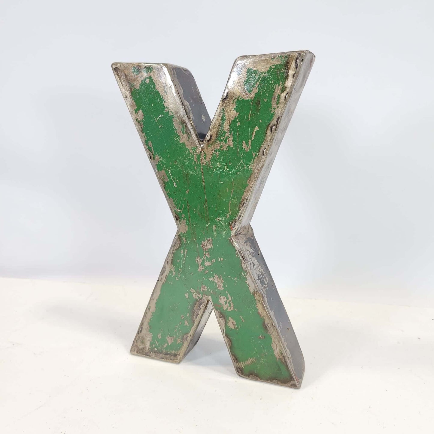 Buchstabe "X" aus recycelten Ölfässern | 22 oder 50 cm | verschiedene Farben