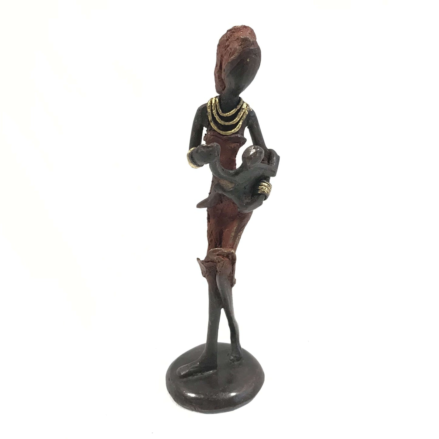 Bronze-Skulptur "Frau mit Kind" by Adama | 25 cm | verschiedene Farben