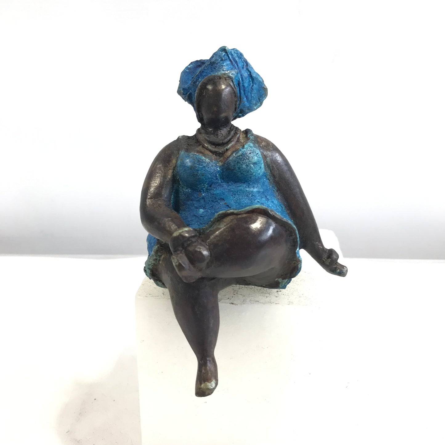 Bronze-Skulptur "Bobaraba Yolanda" by Hamidou | 20cm 1kg