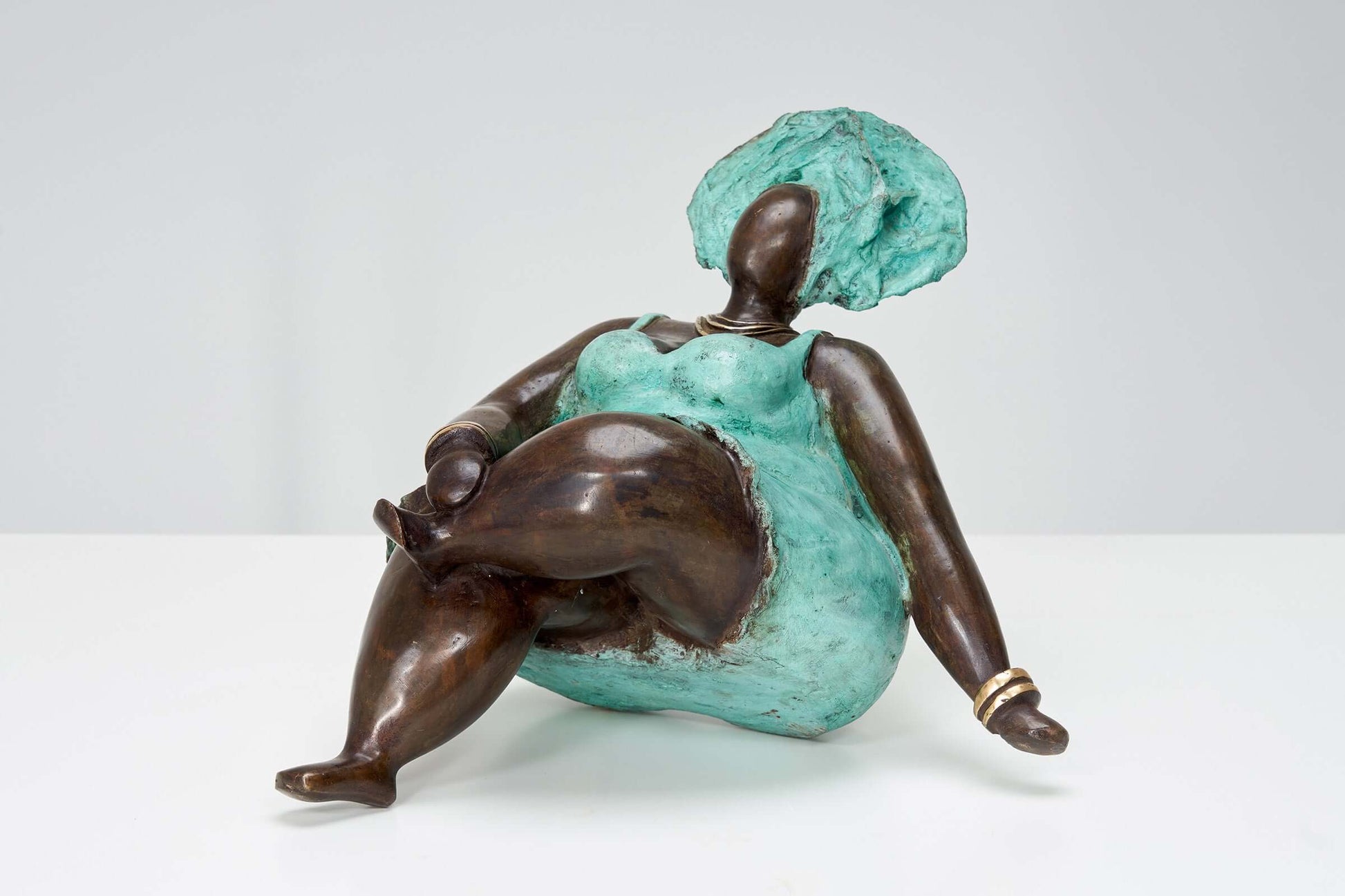 Bronze-Skulptur "Bobaraba Yolanda" by Hamidou Ouedraogo | 9kg XL | Unikat