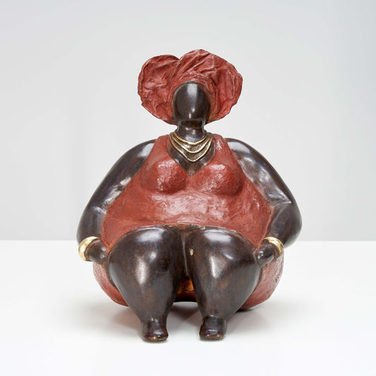 Bronze-Skulptur "Bobaraba Henriette" by Hamidou Ouedraogo | XL 10kg | Unikat