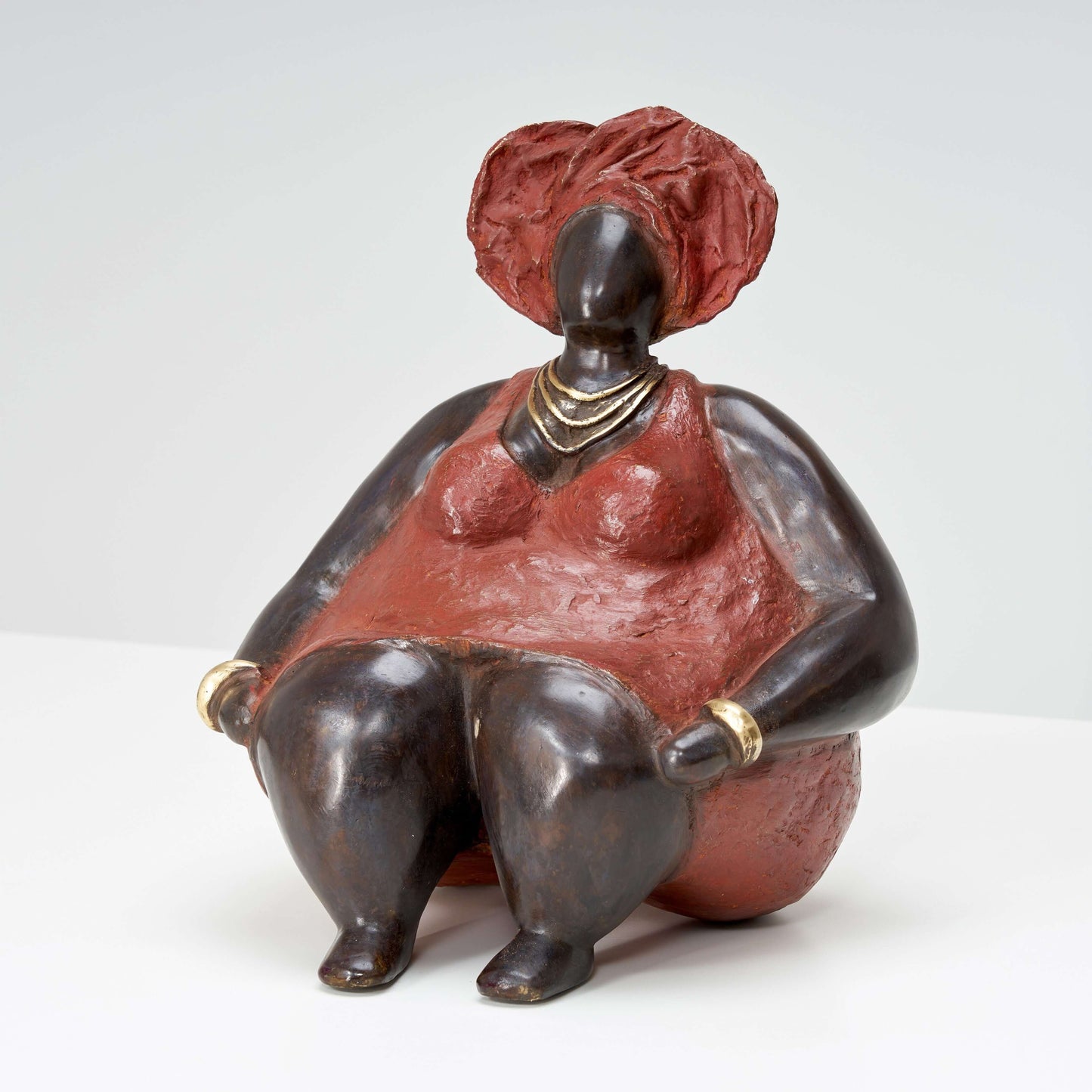 Bronze-Skulptur "Bobaraba Henriette" by Hamidou Ouedraogo | XL 10kg | Unikat