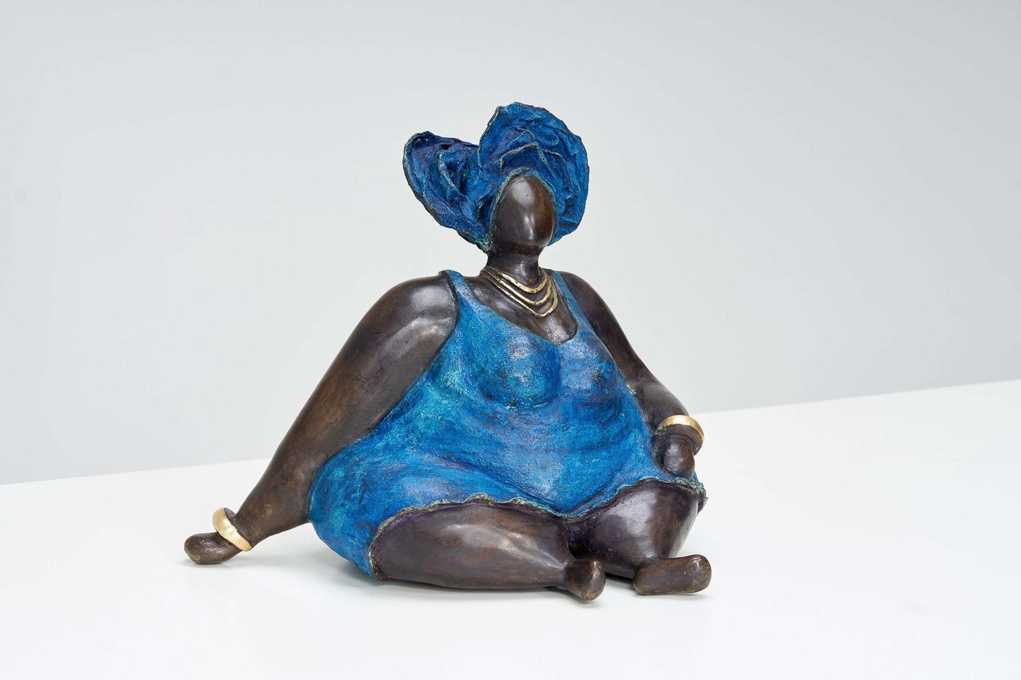 Bronze-Skulptur "Bobaraba Ida" by Hamidou Ouedraogo | XL 9 kg | Unikat