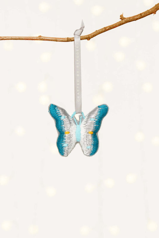 Décorations de Noël "Vibrant Butterfly" du projet MADE51 (UNHCR)