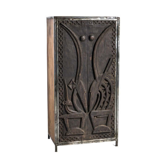 Cabinet "Oufouet" by Inoussa Dao | with incorporated Dogon doors