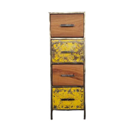 Chest of drawers 4-fold | with recycled oil drums | by Kader Kaboré