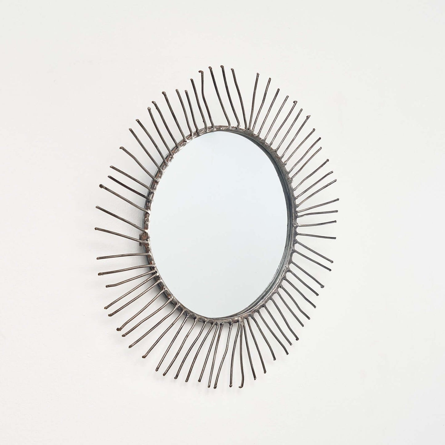 Miroir "Soleil" en métal recyclé