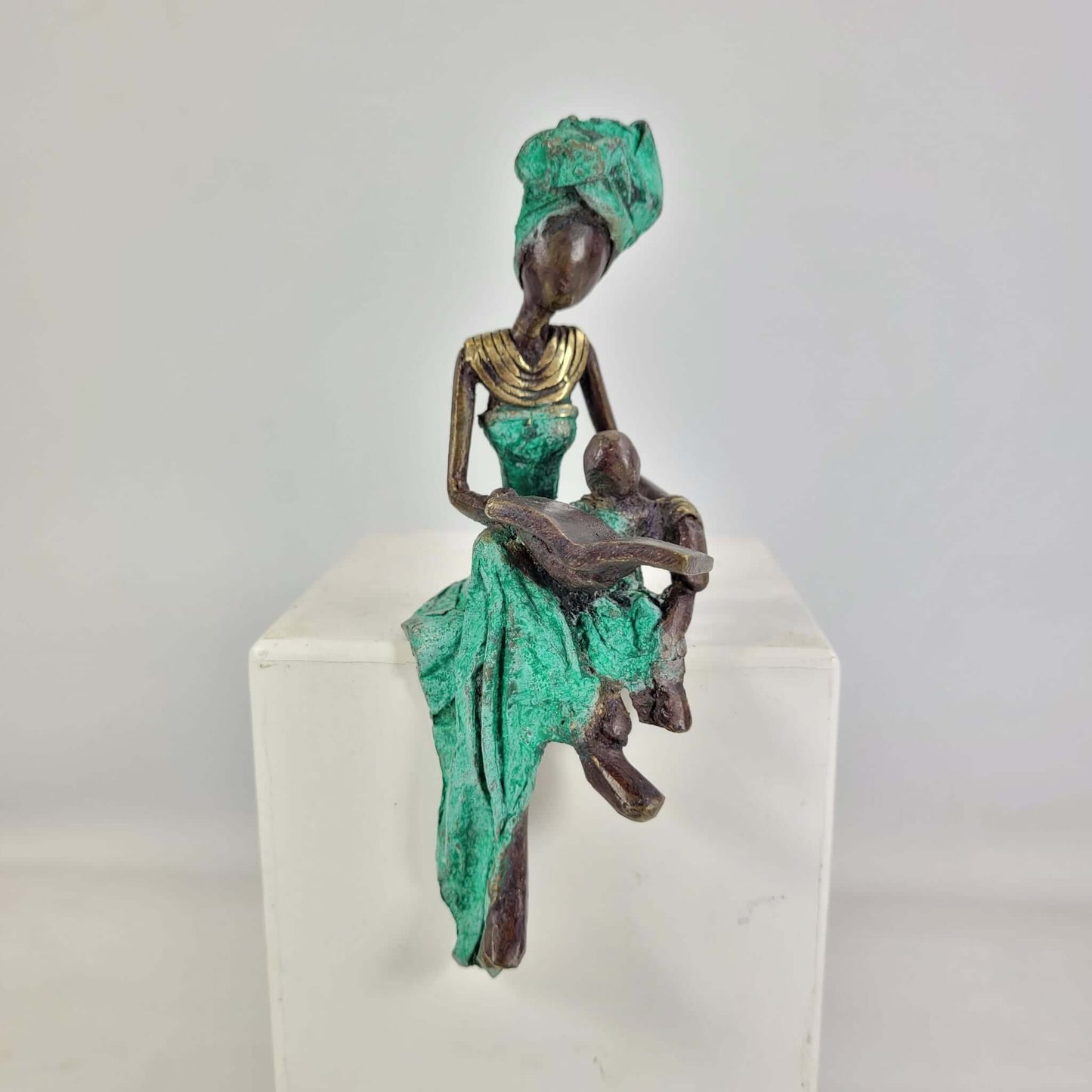 Bronze-Skulptur "Petite femme assise" by Hamed Nikiema | Unikate