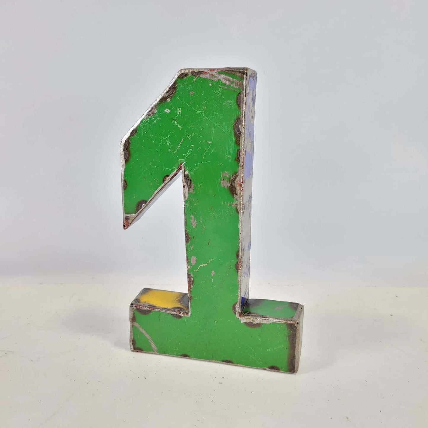 Zahl Ziffer "1" aus recycelten Ölfässern | 22 oder 50 cm | verschiedene Farben