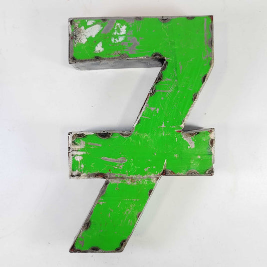 Number "7" made from recycled oil drums | 22 or 50 cm | various colors