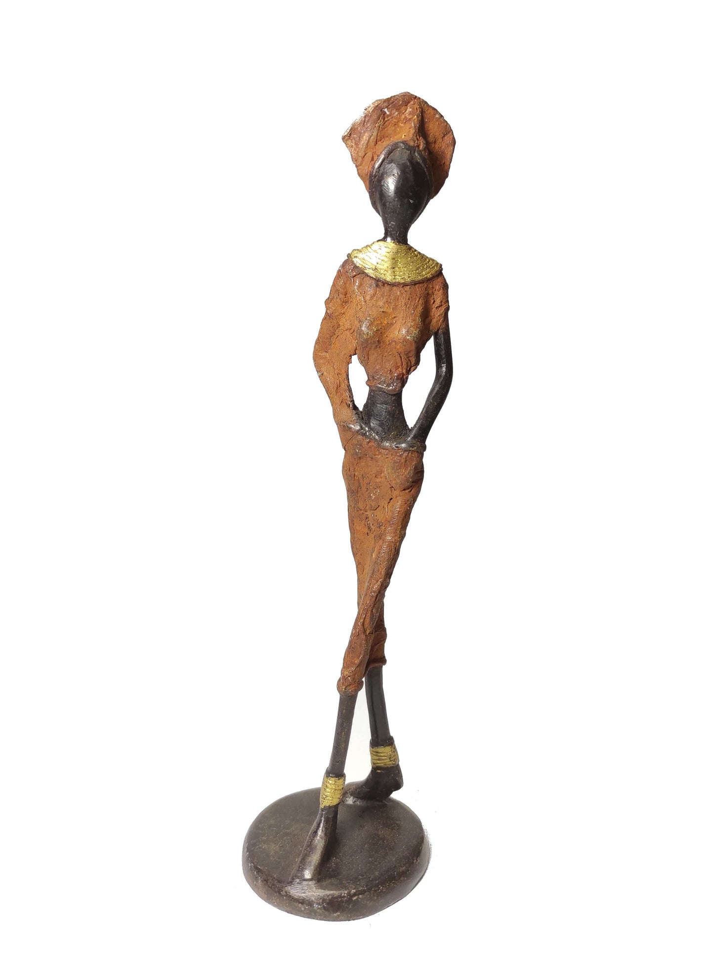 Bronze-Skulptur "Femme élégante" by Adama Ouedraogo | 27 cm
